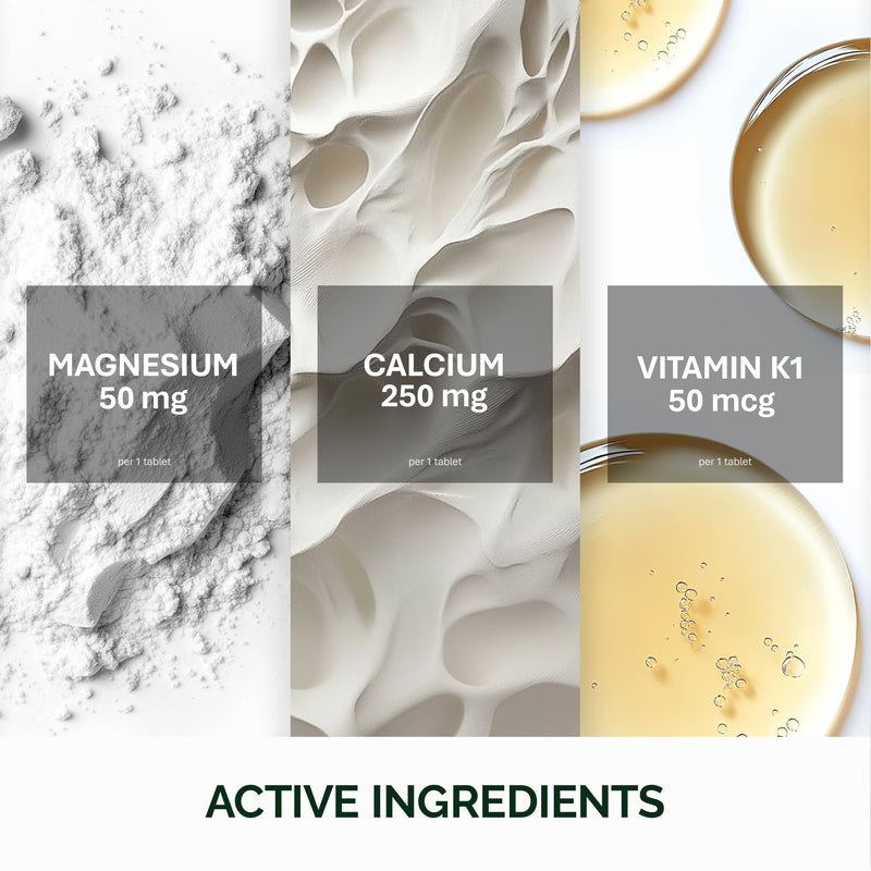 NFO Calcium-Magnesium [90 Tablets] Norwegian Fish Oil Natural Complex with a high Dosage of Calcium and Magnesium Minerals and Vitamins K and D to Strengthen Bones and Teeth
