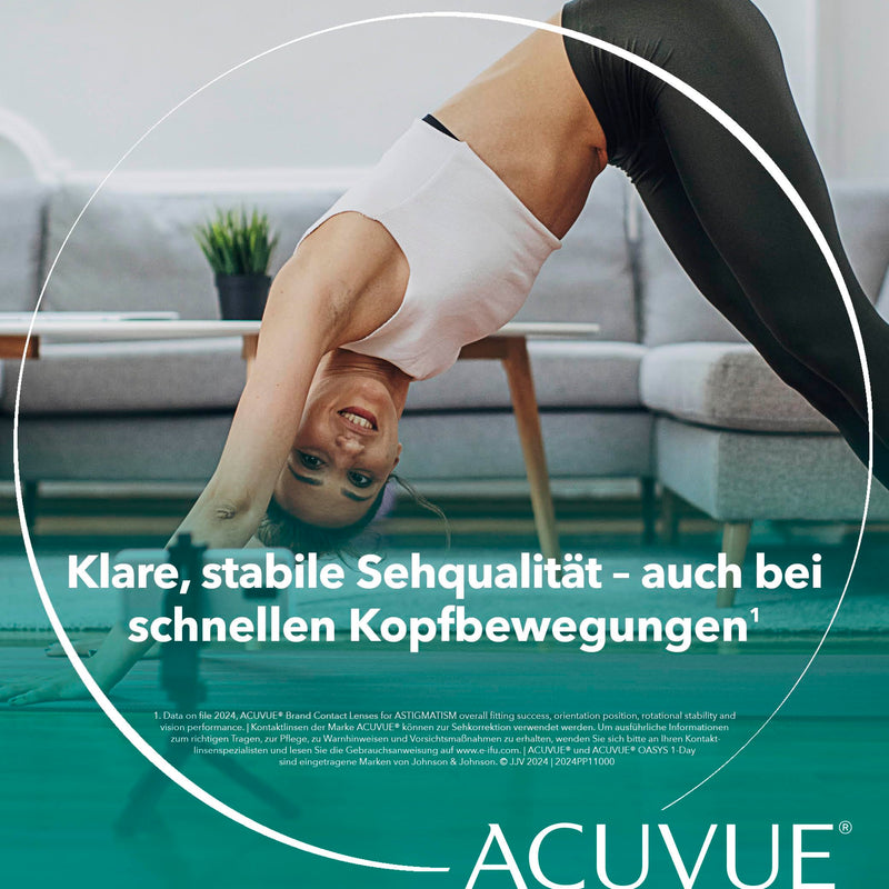 [Australia] - ACUVUE OASYS 1-Day for Astigmatism contact lenses - daily lenses with comfortable wearing comfort - -3.5 dpt, Cyl -0.75, Ach 180 and BC 8.5 - with UV protection and drying out protection - 30 lenses -3.5 diopters 8.5 millimeters 14.3 millimeters -0.75 