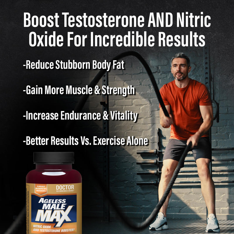 [Australia] - Ageless Male Max Total Testosterone Booster Supplement for Men, 60 Caplets 60 Count (Pack of 1) 