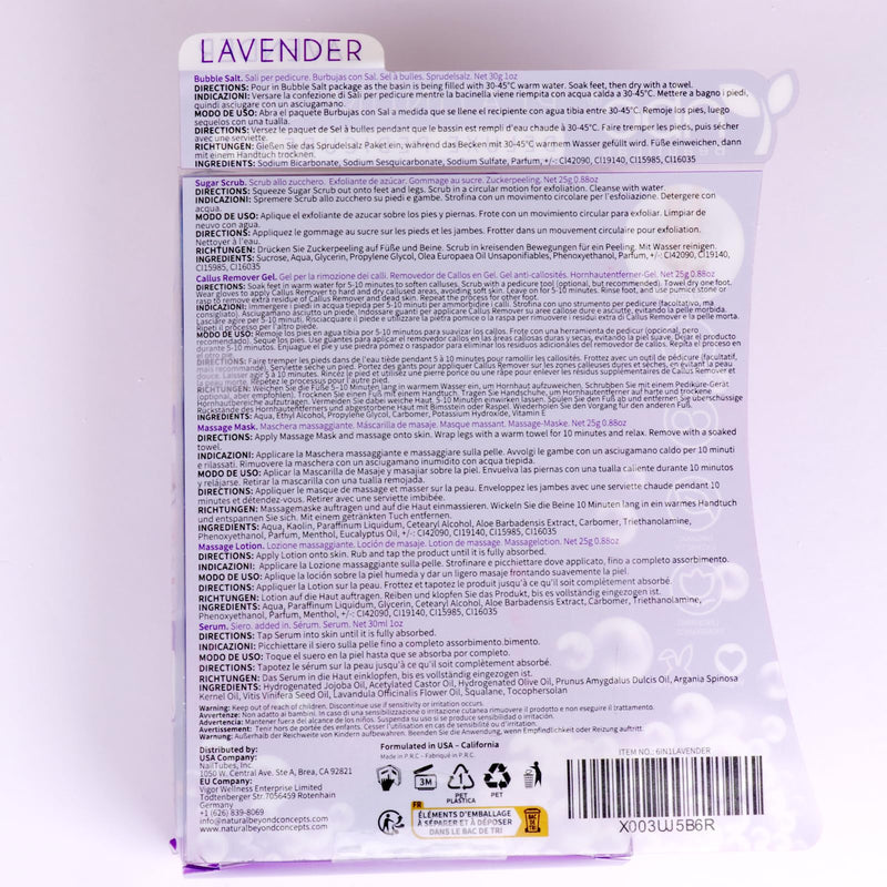 [Australia] - Pedicure Foot Soak Set - Upgraded 6 in 1 Foot Spa, Foot Bath Spa, Pedicure Kit for Tired & Dry Cracked Feet, Athletes Feet, Bad Odor, Softens Calluses (3 Set Lavender) 3 Set Lavender scent 