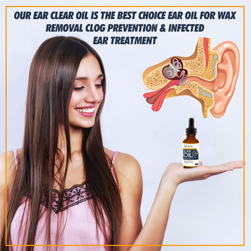 [Australia] - Organic Ear Oil for Ear Infections - Natural Eardrops for Infection Prevention, Swimmer's Ear & Wax Removal - Kids, Adults, Baby, Dog Earache Remedy - with Mullein, Garlic, Calendula, Made in USA 