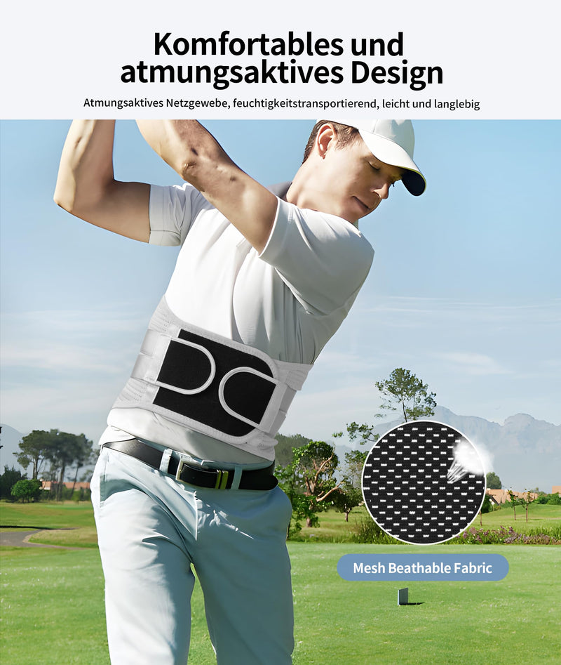 [Australia] - ProWaves Back Brace for Men Women Lumbar Support to Relieve Lower Back Pain, Comfortable Back Support Belt with 5 Struts Back Belt for Gym Straight Posture (Large) L 