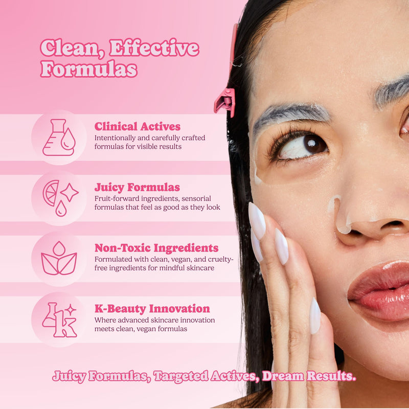 ESW Beauty Strawberries & Cream Soothing Face Mask, Korean Skin Care 1 Pack | Calming Face Mask with Strawberry, Coconut, Hyaluronic Acid, Centella & Vitamins C & E for Hydrating Skin, Skincare for Women 1 Mask