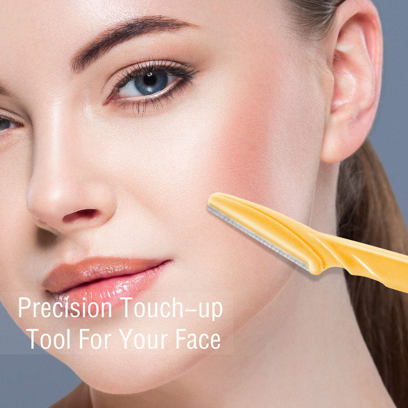[Australia] - Boao 96 Pieces Eyebrow Razor Eyebrow Trimmer Shavers Dermaplaning Tool Face Razors for Women with Precision Cover 96 Count (Pack of 1) 