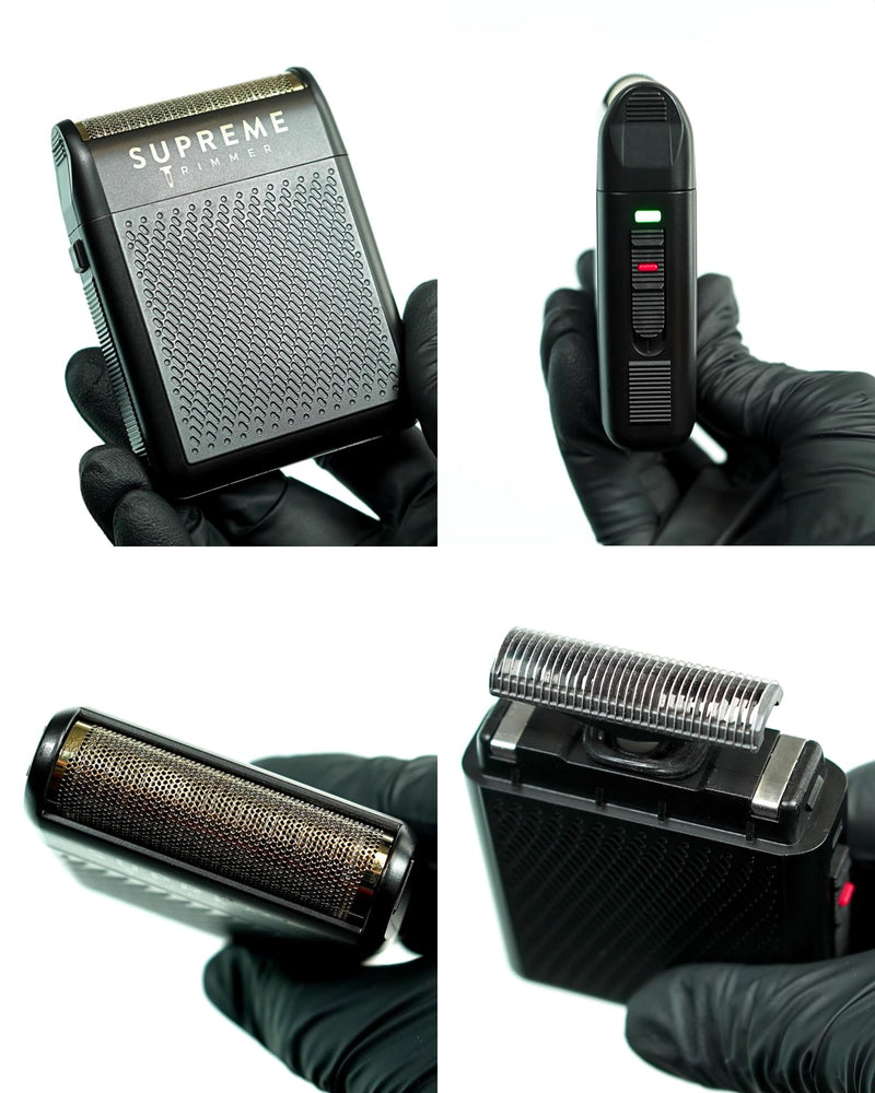[Australia] - Supreme Trimmer Solo Single Foil Shaver for Pocket | 150 Min Runtime Cordless use, Powerful USB-C Mini Travel Razor for Professional & Home use | STF101 Black 