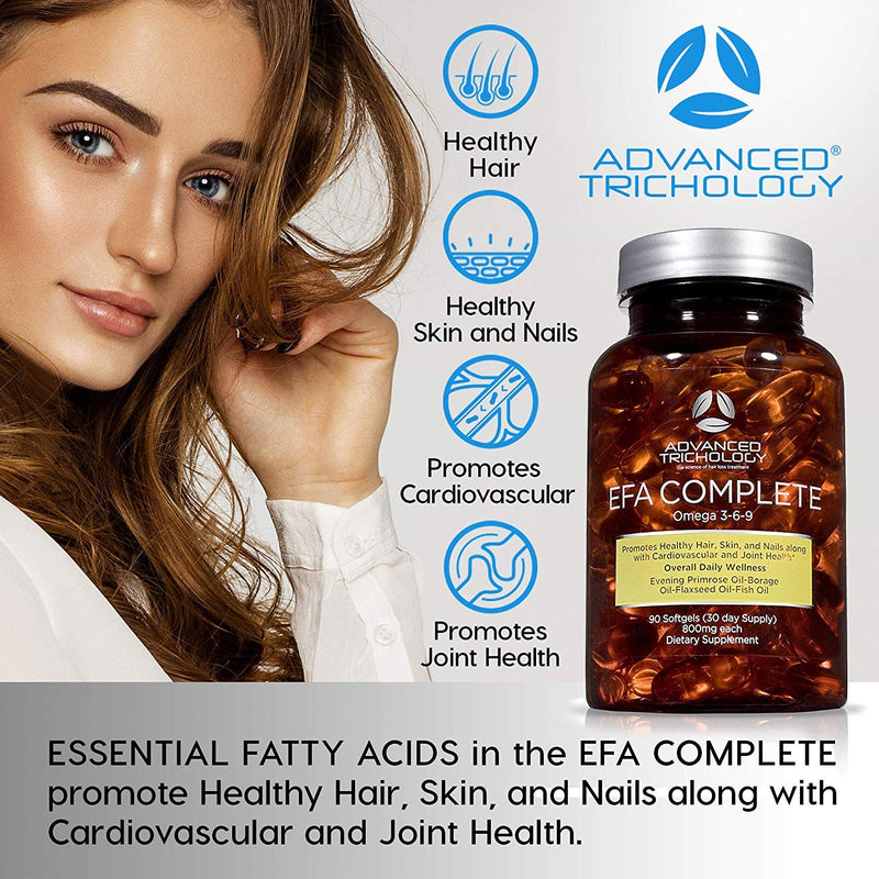 [Australia] - EFA COMPLETE with Optimal OMEGA 3 6 9 levels of High Potency Flax Oil, Fish Oil, Borage Oil, and Evening Primrose Oil 800mgs (90count) 3rd Party Tested - High in GLA and 369 Omegas 