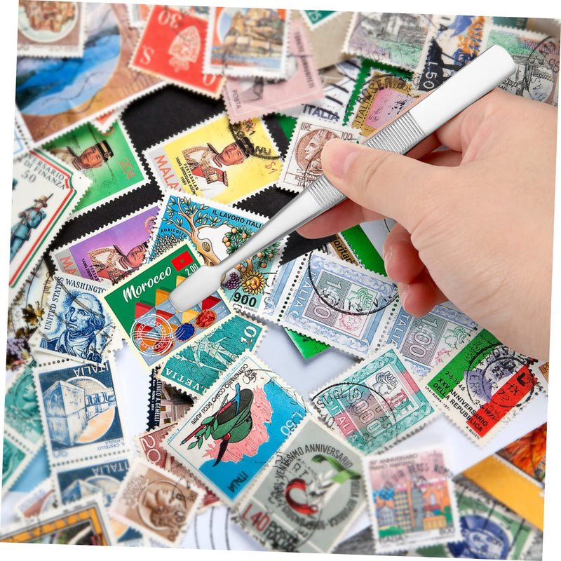 [Australia] - Supvox Stamp Tweezers Philately Stamp Collectors Tool Pack of 2 (Silver) 