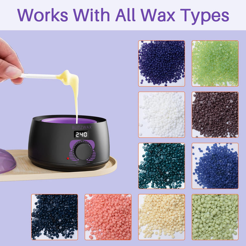 [Australia] - BLITZWAX Nose Wax Sticks for Hard Wax Hair Removal 110pcs Waxing Sticks Kit for Beard, Armpits, Chest, Back and Legs Applicators for Men's At-Home Waxing, Includes 40pcs Mustache Guards White 