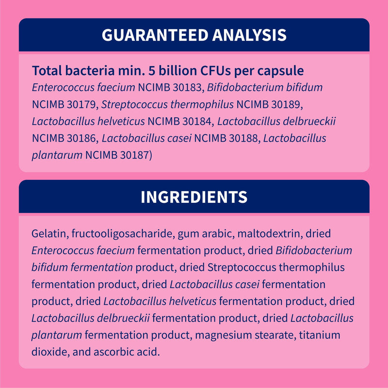 Nutramax Proviable Probiotics + Prebiotics, for Dogs & Cats, Capsules, 80ct | Probiotics and Prebiotics for Cats and Dogs, Daily Gut Health Support Supplement, Multiple Strains, Sprinkle on Food 80 Count