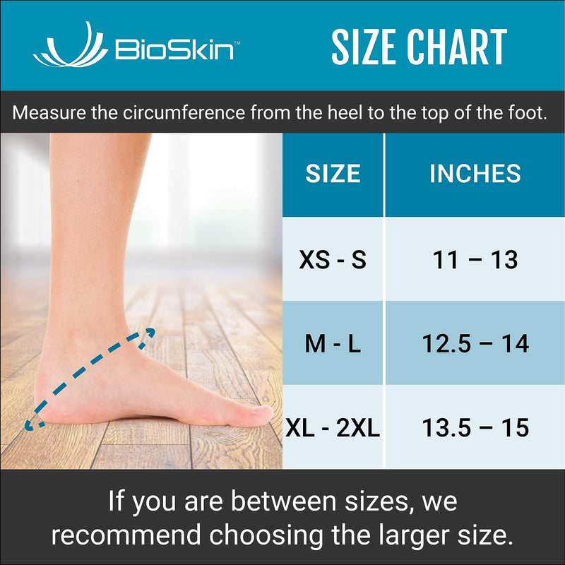 BioSkin Ankle Compression Brace - Sprained Ankle, Post Injury Support Brace for Women and Men, Swollen Feet Relief, HSA or FSA Eligible XL - 2X-Large