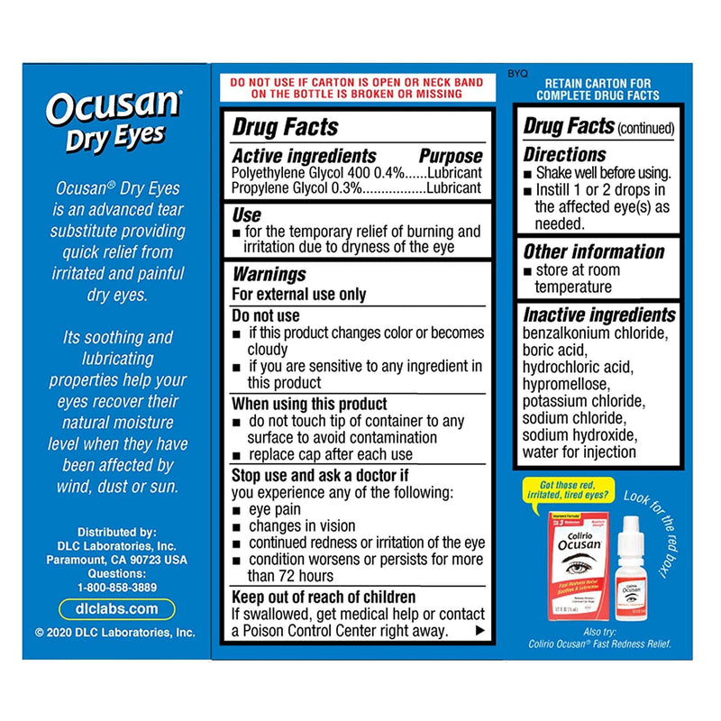 Eye Drops for Dry Eyes - Lubricating Artificial Tears to Relieve Painful Dry Eyes, with 2 Moisturizers 0.5 FL OZ 0.5 Fl Oz (Pack of 1)