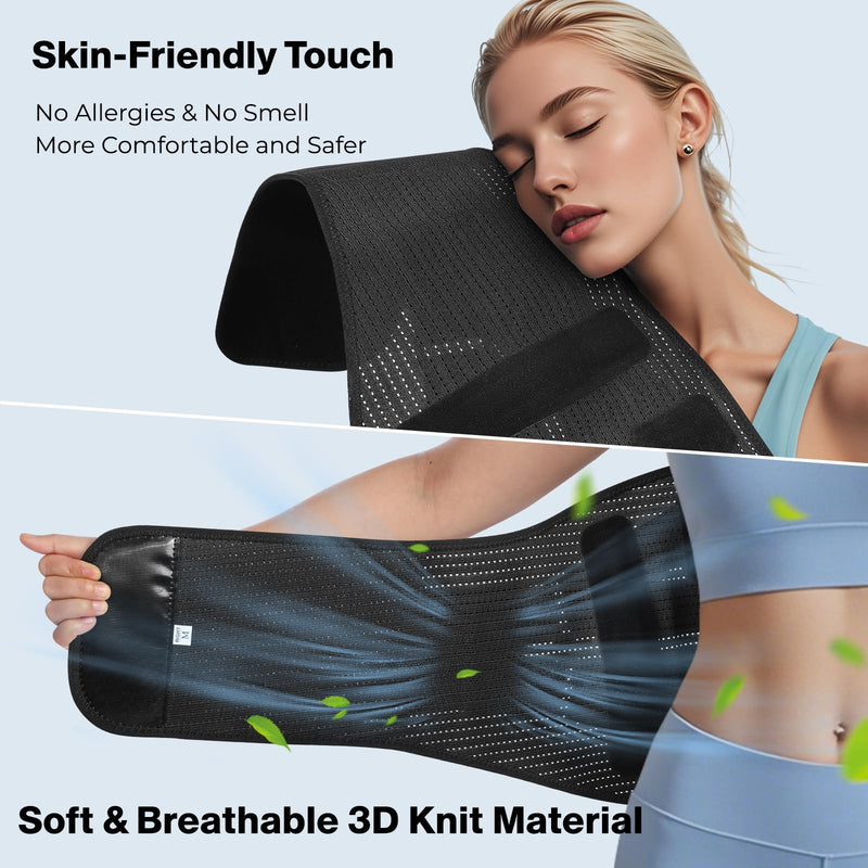 [Australia] - NEENCA Back Brace for Lower Back Pain Relief with Bionic Support System, Lumbar Support Belt for Women&Men with Lumbar Pad, Breathable 3D Knit Fabric for Herniated Disc, Sciatica, Scoliosis... -Black Large Black-Single 