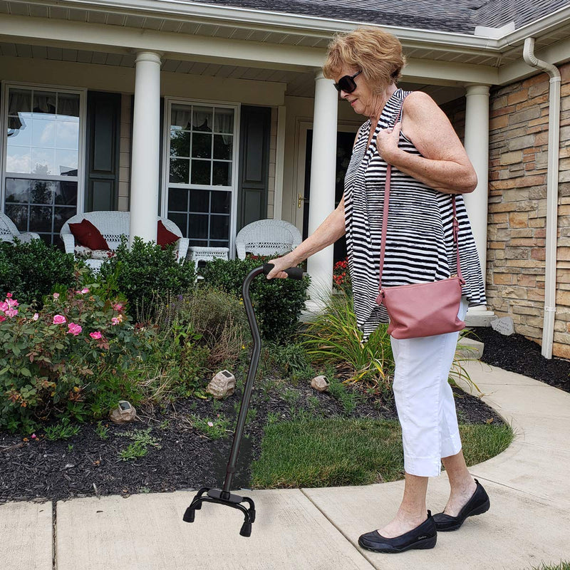 [Australia] - Carex Small Base Designer Quad Cane Black 