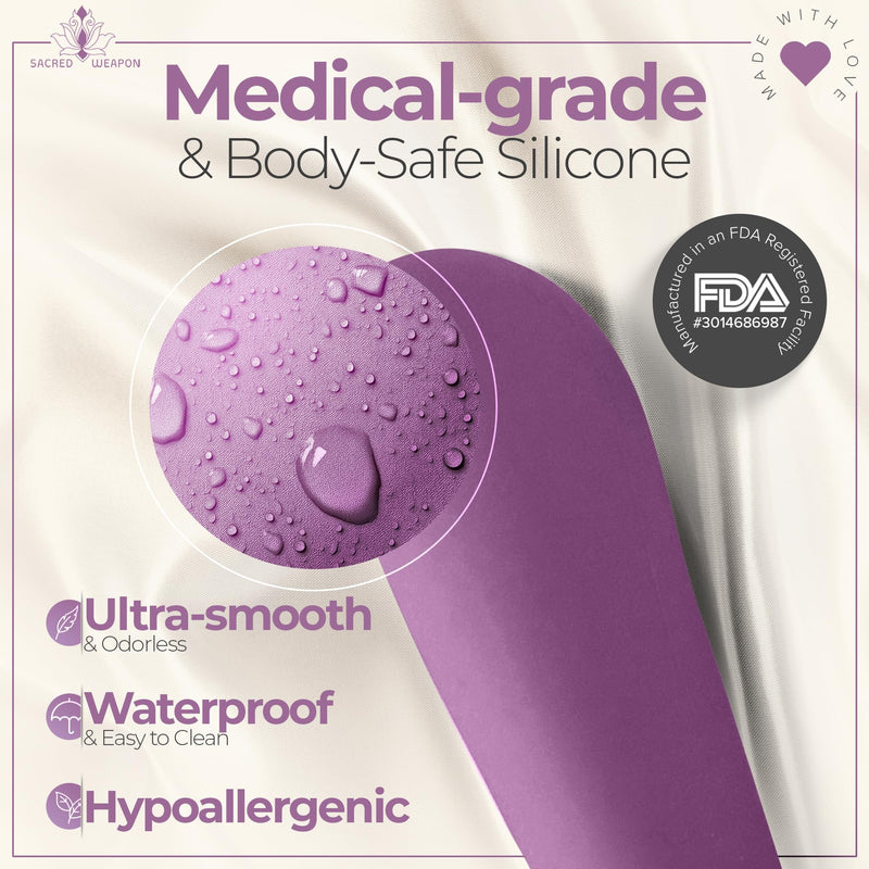 Sacred Weapon™ Perineal Massage Tool for Pregnancy, Labor Prep & Postpartum Recovery | Non-Vibrating, Medical-Grade Silicone | 2-in-1 for Fascia & Trigger Point Release Pelvic Floor