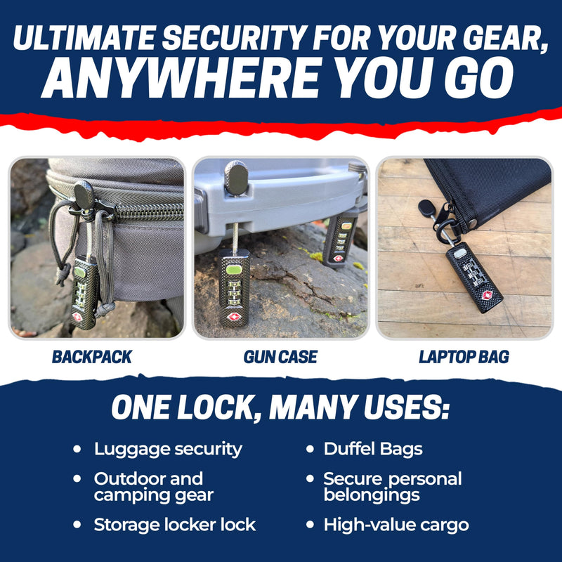 TSA Travel Locks and Hard Gun Case Bundle for Handguns, EPE Foam