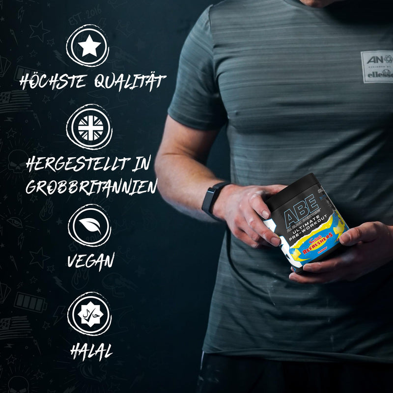 [Australia] - Applied Nutrition ABE Pre Workout Powder - Pre Booster for Energy & Performance with Citrulline, Creatine Monohydrate, Beta Alanine (375 g - 30 servings)(Sour Apple) Sour Apple 