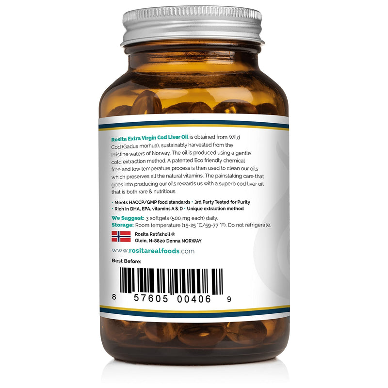 [Australia] - Rosita Extra Virgin Cod Liver Oil Softgels, 90 count 1 