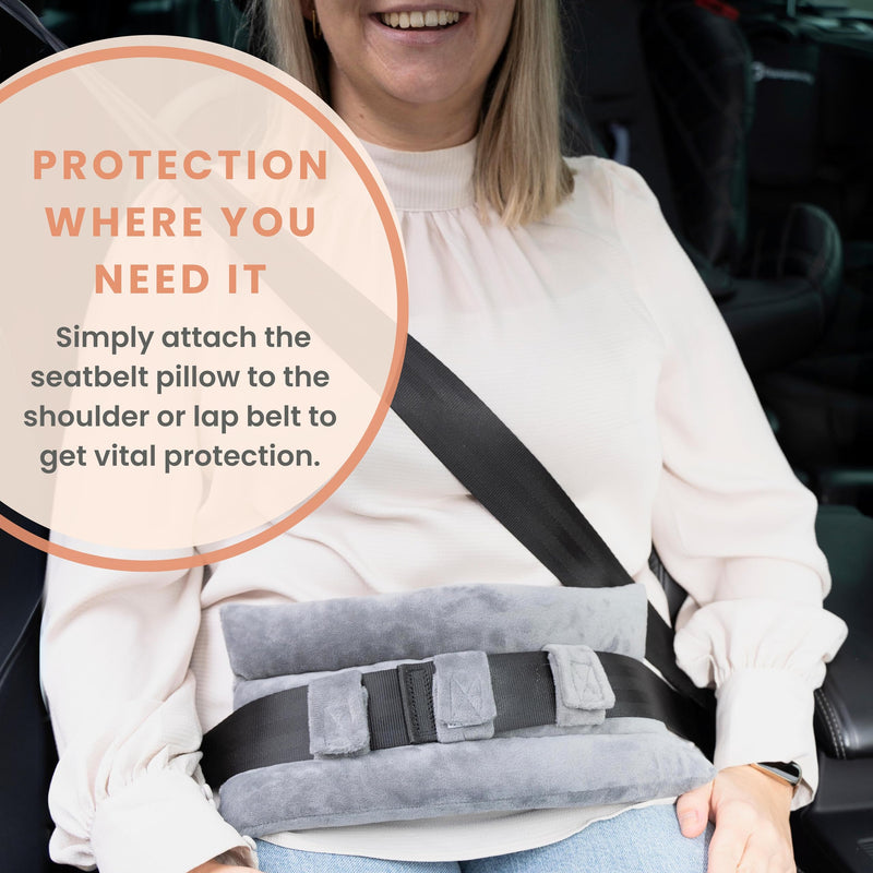 [Australia] - MOYOAMA Seat Belt Pillow Post Surgery- Seatbelt Pillows for Post-Surgery, Chemo Port Pillow for Seat Belt, Port Pillows for Chemo Patients Seatbelt, Seatbelt Cushion for Heart Surgery Recovery Gifts Grey 