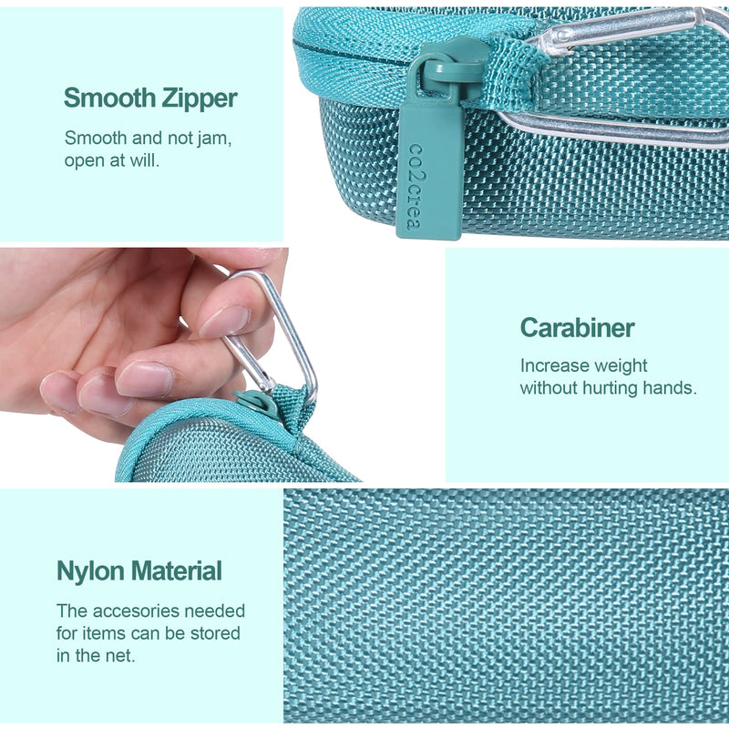 co2CREA Hard Case and Replacement Head Compatible with Finishing Touch Flawless Facial Hair Remover Electric Face Razor Women (Parisian Blue Case + Replacement Head) Parisian Blue Case