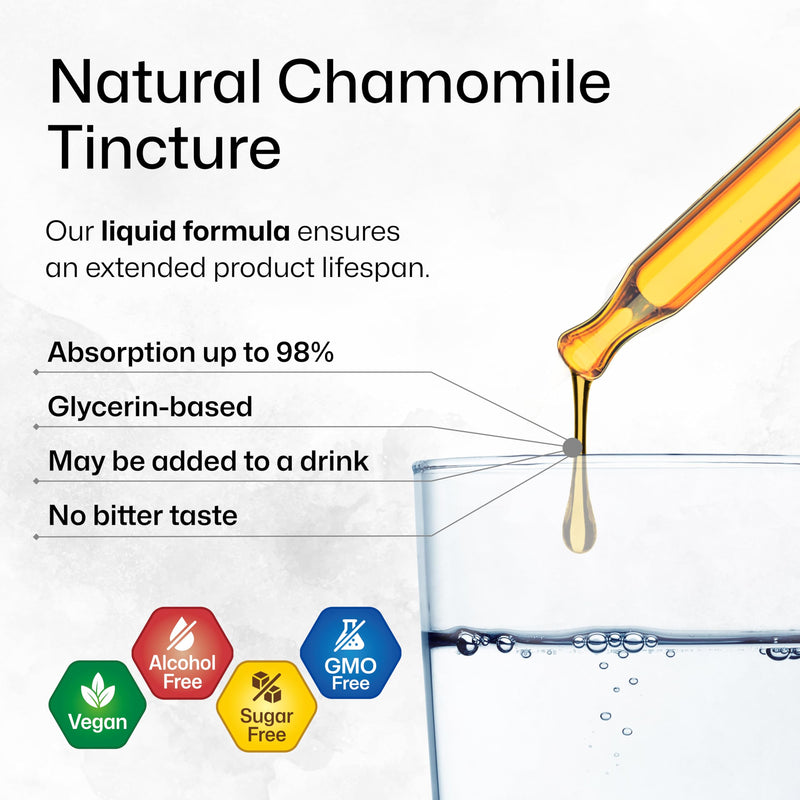 [Australia] - BIO KRAUTER Chamomile Tincture - Chamomile Extract - Supplement for Relaxation and Calmness Support - Alcohol and Sugar Free - Vegan Drops 4 Fl.Oz. 4 Fl Oz (Pack of 1) 