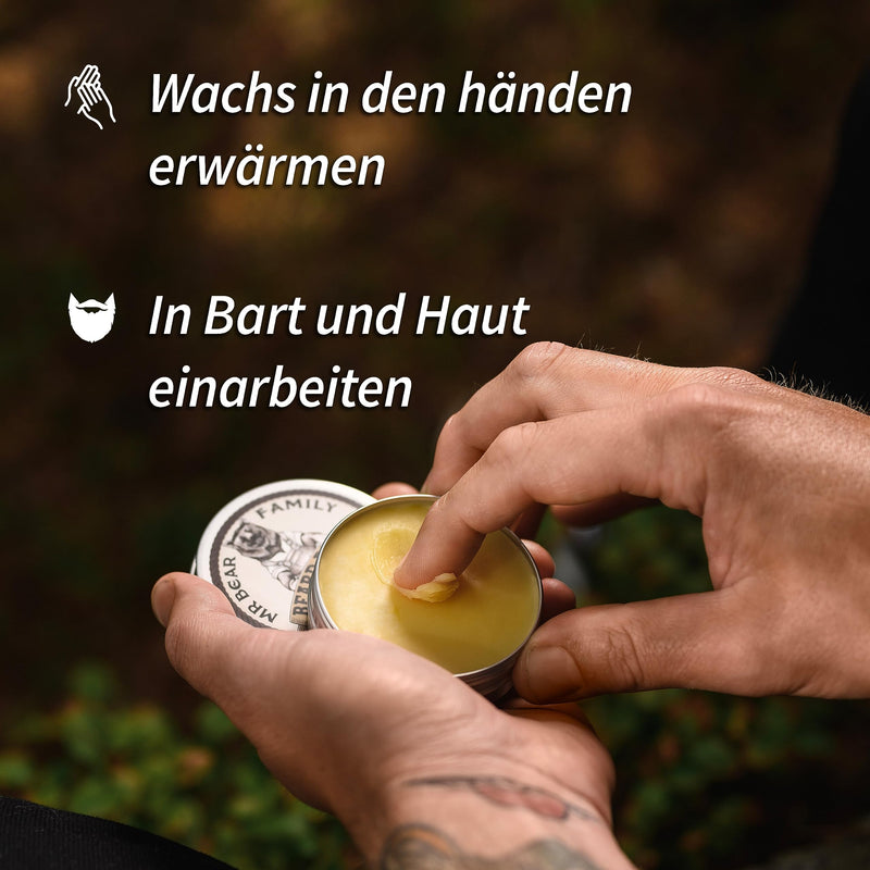 [Australia] - Mr Bear Family Beard Balm Men - Woodland - Nourishing Beard Balm - Beard Wax with Shea Butter, Jojoba Oil and Beeswax - Beard Wax Mustache & Full Beard Beard Styling - Beard Balm 60 ml 60 ml (Pack of 1) 