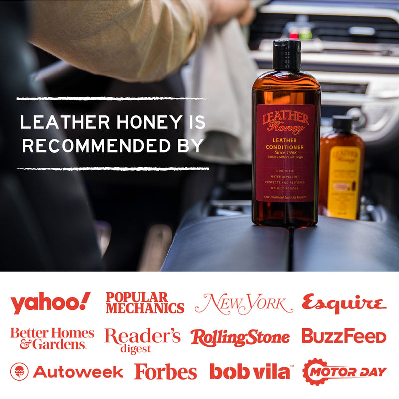 [Australia] - Leather Honey Leather Care Wipe Kit: Clean & Restore On-The-Go. Use for Leather Couches, Car Seats, Purses, Shoes & Bags. Safe for Any Color. Non-Toxic & Ready-to-Use. 5 Cleaner & 5 Conditioner Wipes Combo 