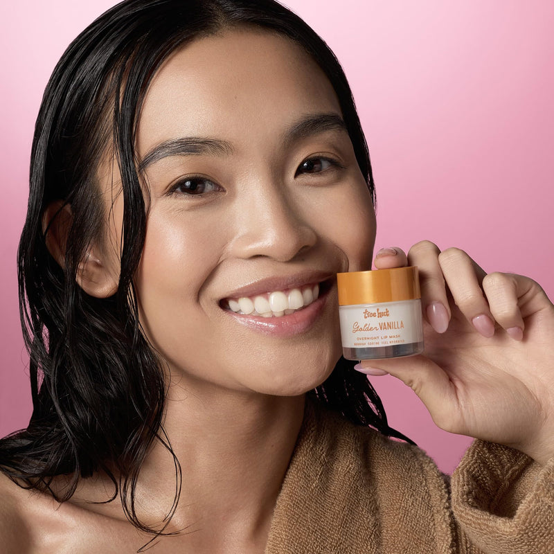 Tree Hut Golden Vanilla Overnight Lip Mask, 0.6 Oz | Nourishing & Moisturizing Lip Treatment with Shea Butter, Vitamin E, Smooth Lips, Overnight Lip Sleeping Mask, Vegan 0.6 Fl Oz (Pack of 1)