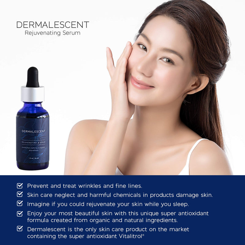 Antioxidant Serum for Anti Aging made from Organic Ingredients - Enhanced Facial Oil - Natural Wrinkle Skin Care with Vitamin E Vitamin C and Olive Squalane