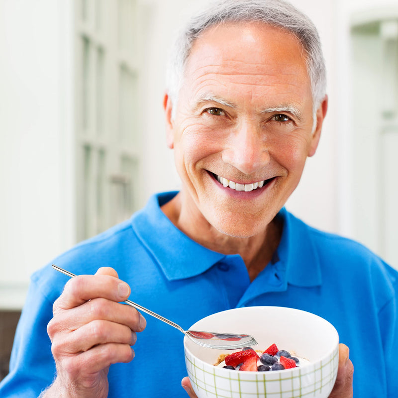 [Australia] - Silverware Adaptive Spoons for Parkinson's - Utensils for Elderly, Disabled, Adults, Parkinson's Patients, Handicapped, Non-Weighted Flat Edge Spoon by Senior ICare 