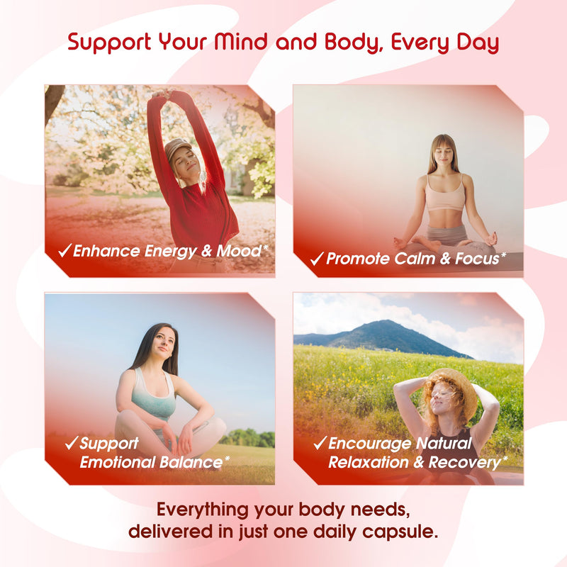 [Australia] - Ashwagandha Complex with L-Theanine, Turmeric, Rhodiola & St. John‚Äôs Wort ‚Äì Herbal Blend for Daily Wellness ‚Äì 240 Capsules 