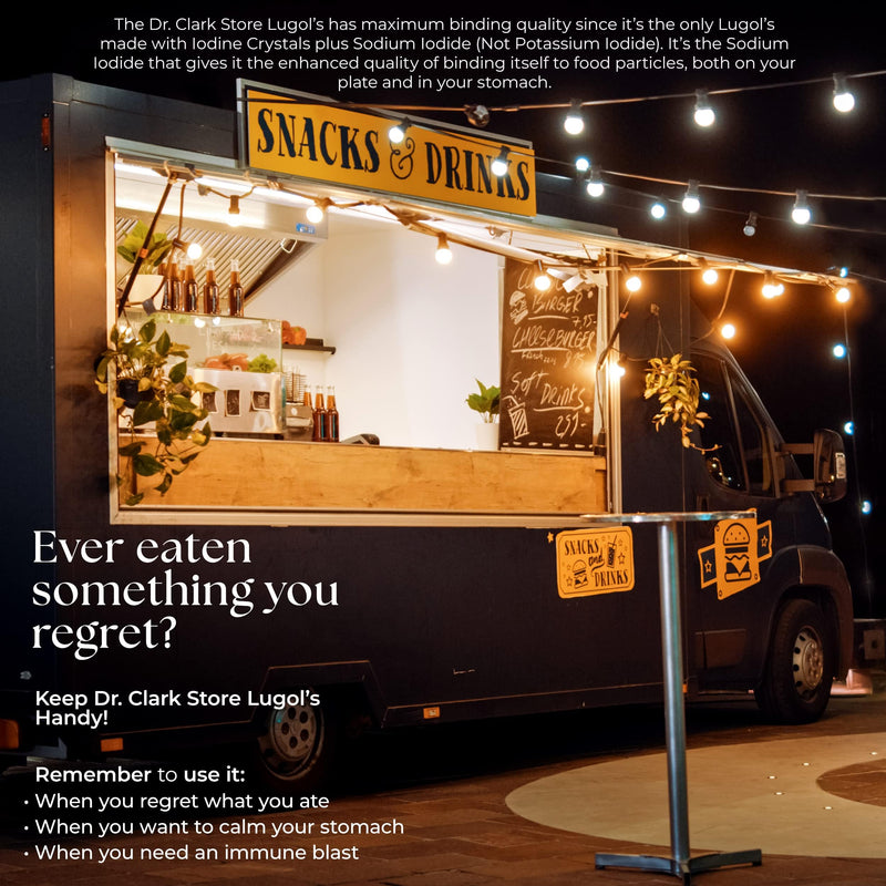 [Australia] - Dr. Clark Lugol’s Iodine 2% Solution - Aqueous Potassium Iodide and 2% Granular Iodine - Natural Stomach Relief and Healthcare - 1 fl. Oz with a Dropper 