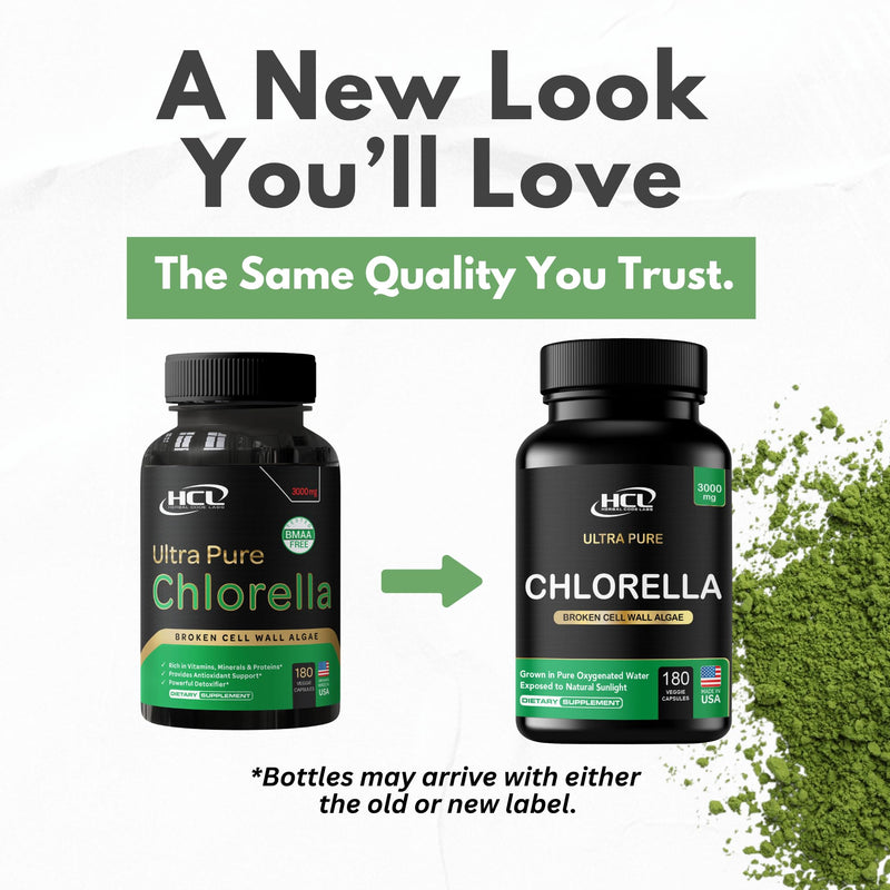 [Australia] - Chlorella Capsules 3000 mg - Cracked Cell Wall Blue Green Algae Supplement - Best Natural Detox Cleanse - Plant Vitamins Minerals Chlorophyll Vegan Protein Powder Pills - Made in USA 