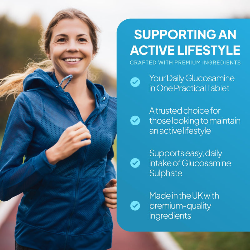 Glucosamine Sulphate 2KCL 1000mg | One-A-Day Potent Formula | Supports Active Living | 360 Fast Release Tablets = 12 Months’ Supply | Marine Sourced | Made in The UK in Accordance with GMP Standards Unflavoured 180 count (Pack of 2)