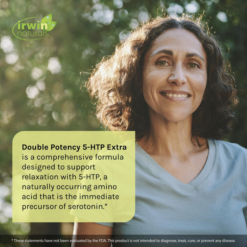 [Australia] - Irwin Naturals Double Potency 5-HTP Extra - 60 Liquid Soft-Gels, Pack of 2 - for Relaxation & Serotonin Production - 60 Total Servings Unflavored 60 Count (Pack of 2) 