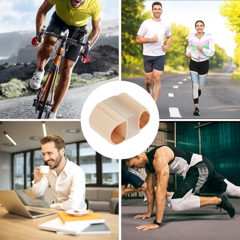 [Australia] - Pack of 2 tubular bandages, silicone toe stretcher, hallux valgus correction, gel big toe spacer with 2 loops, double hole toe orthosis for bunion pain and overlapping toes, women and men 