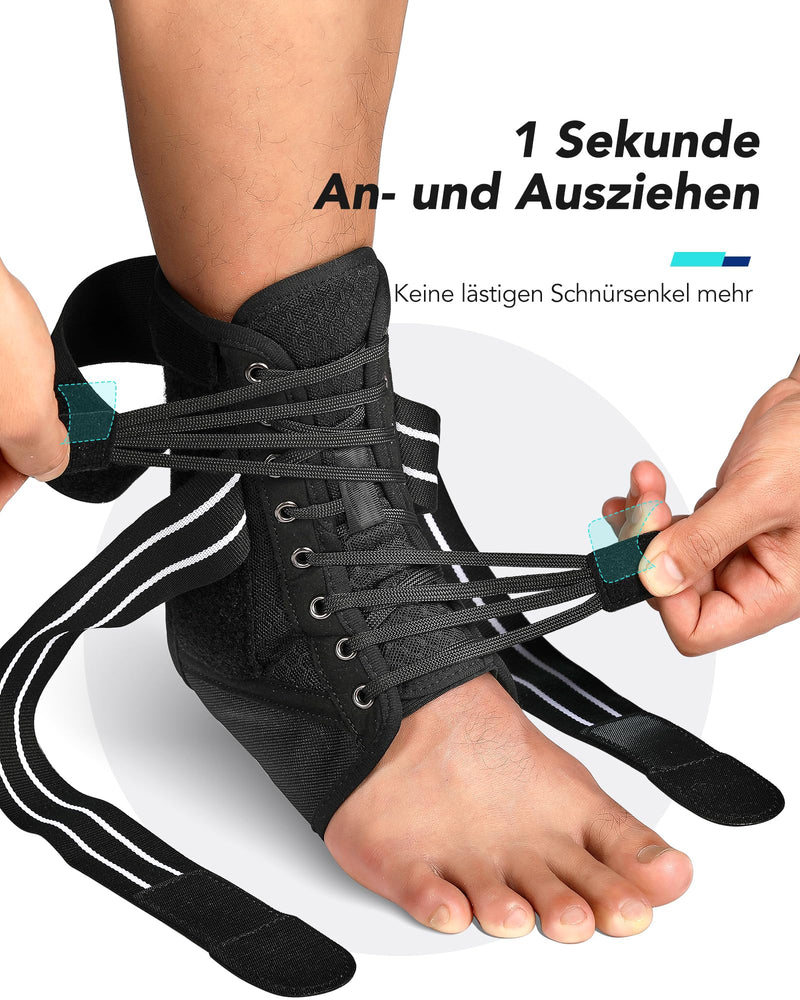 [Australia] - Fitomo Ankle Brace, Adjustable Foot Brace with Removable Stabilizer, Foot Brace for Plantar Fasciitis, Arthritis, ACL, Joint Pain, Heel Spurs, Sports, 1 Piece Black L 