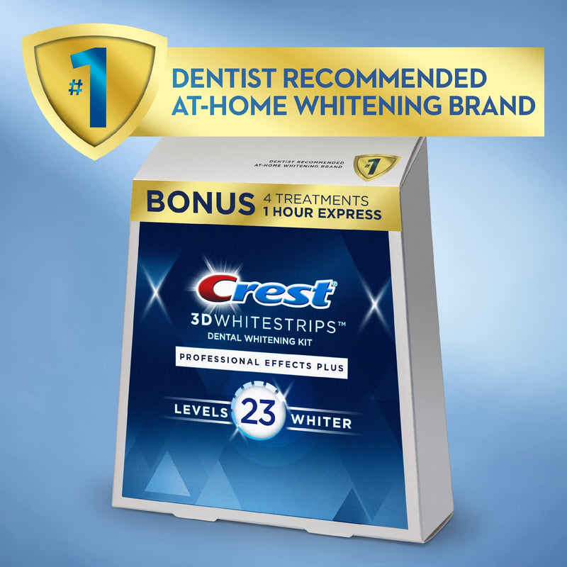 [Australia] - Crest 3D Whitestrips, Professional Effects Plus, Teeth Whitening Strip Kit, 48 Strips (24 Count Pack) 24 Count (Pack of 1) 
