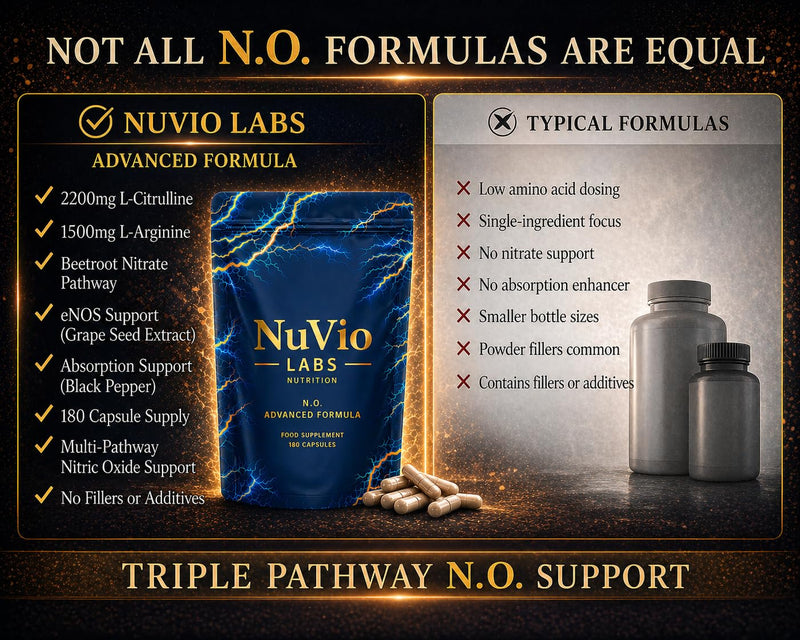 7665mg | N.O Advanced Formula | 180Caps | Supports Blood Flow, Energy, Recovery & Gym Pump | L-Arginine & L-Citrulline | Nitric Oxide Supplements for Men | 30 Day Supply