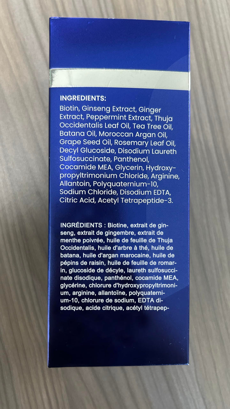 Uttse Biotin Hair Growth Shampoo for Men: Natural Thickening Shampoo with Tea Tree Oil Ginseng Mint for Hair Loss and Thinning Hair - 10.1 fl.oz, Dark Blue