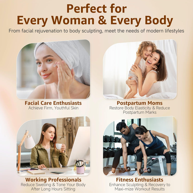 Body Smart Scraping,3 in 1 Body Sculpting Machine,Cellulite Removal Machine,Body Sculptor,Suitable for Legs, Abdomen,Arms, Love Handles,Relieves Muscle Tension and Tightens Skin,cellulite massage tool White