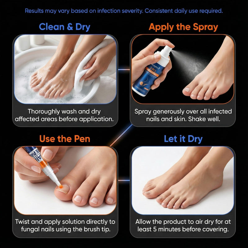 Athletes Foot Spray Treatment, Toenail Repair Extra Strength Pen | Toenail Fungus Treatment Extra Strength Pen for Toenail & Finger, More Pure Natural Plant Extracts
