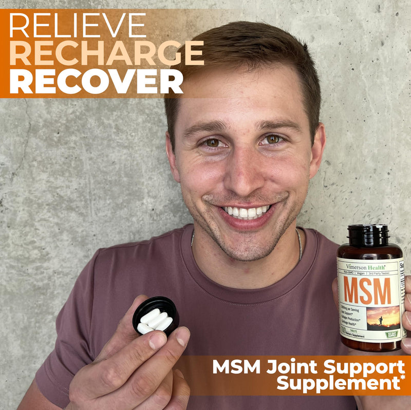 [Australia] - MSM 2000mg - Joint Support Supplement for Cartilage & Joint Health. Antioxidant Properties. Aids Inflammatory Response. Occasional Discomfort Relief - Back, Knees, Hands. Non-GMO. Vegan. 50 Day Supply 100 Count (Pack of 1) 