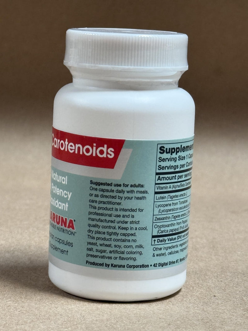 [Australia] - Karuna Mixed Carotenoids | 30 Vegetarian Capsules | Alpha- and beta-carotenes, Lutein 5mg, lycopene 2.5mg, zeaxanthin 246mcg, and cryptoxanthin 8mcg | Comprehensive antioxidant Formula 