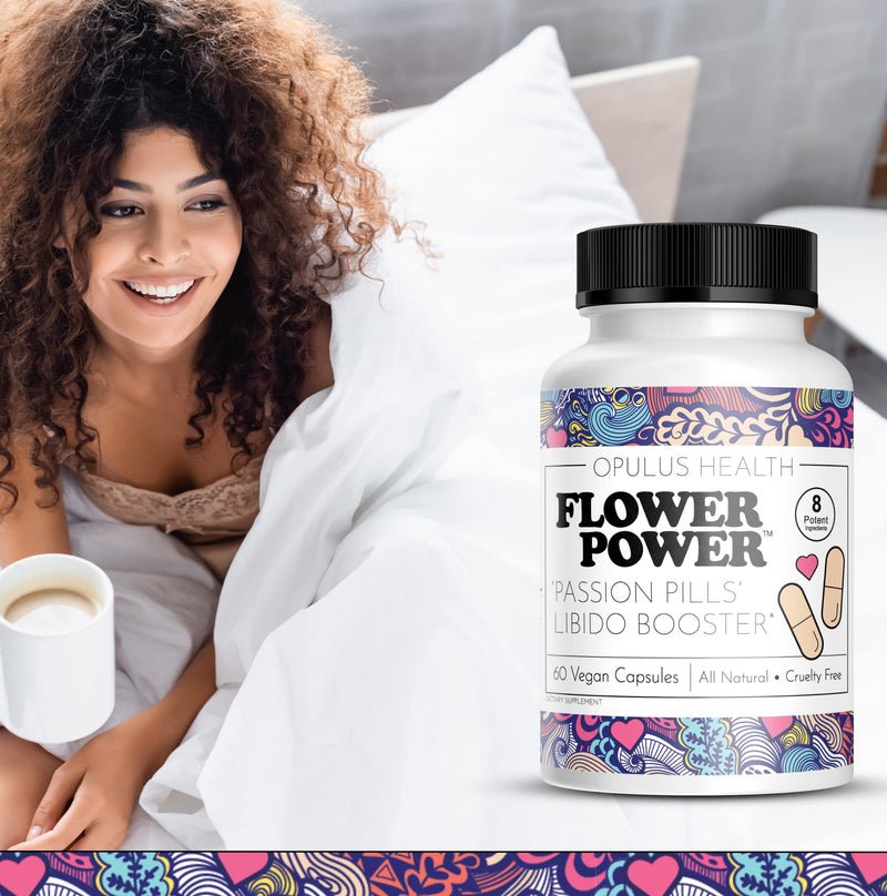[Australia] - Flower Power 'Passion Pills' Potent Libido Booster for Women | Comprehensive Women's Libido Enhancer | Dynamic Energy Booster for Women - 60 ct Vegan 