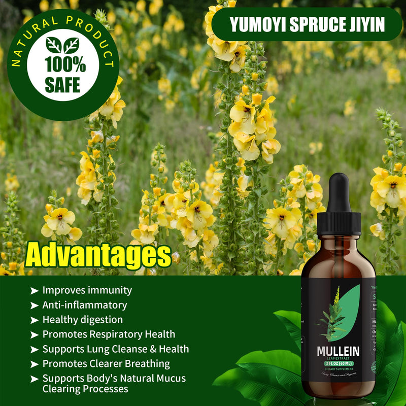 [Australia] - BetterLungs Mullein Leaf Extract - Support Lung Cleanse & Respiratory Function for Healthy Breathing - Natural Supplement, Tincture Drops | Non-GMO, Vegetarian | 1 Month Supply sweet 