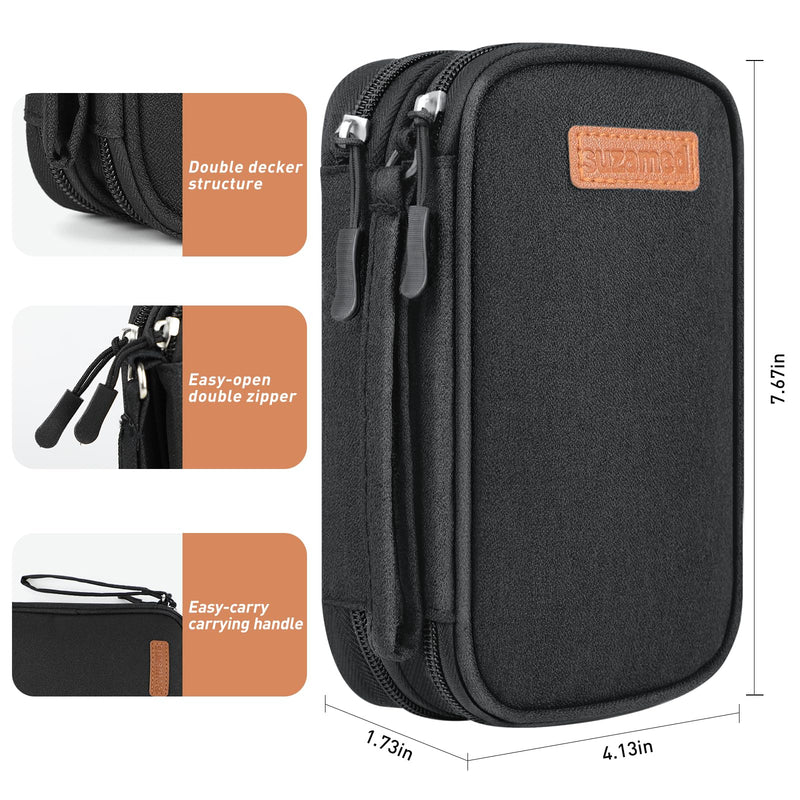 [Australia] - Insulin Cooler Travel Case, Double Layer Medicine Kit Diabetes Travel Case, Portable Medicine Organizer with 2Pack 150g Ice Pack TSA Approved for Insulin Pens Diabetic Supplies (Black) Black 