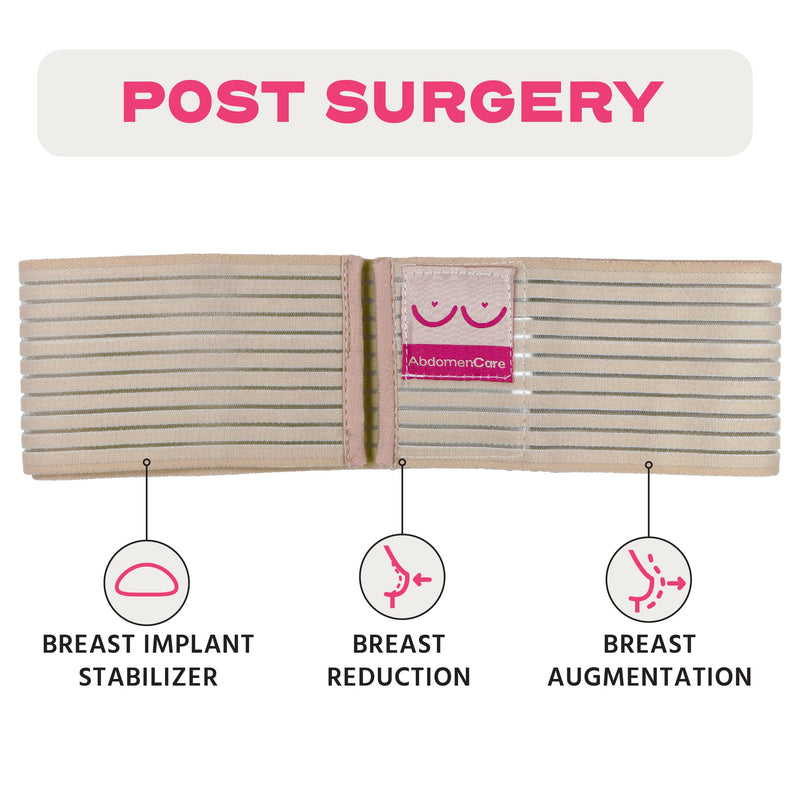 [Australia] - Breast Implant Stabilizer Band I Post Surgery Breast Band Chest Compression Wrap For Women I Breast Augmentation Band I Bra Breast Reduction Recovery Supplies For Healing I One Size 