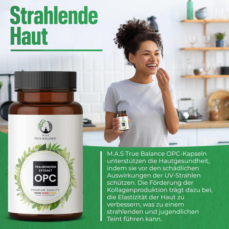 [Australia] - M.A.S. TRUE BALANCE® OPC grape seed extract | 365 capsules, high dose with 700 mg of pure OPC per daily dose PREMIUM quality | Vegan | MADE IN GERMANY 