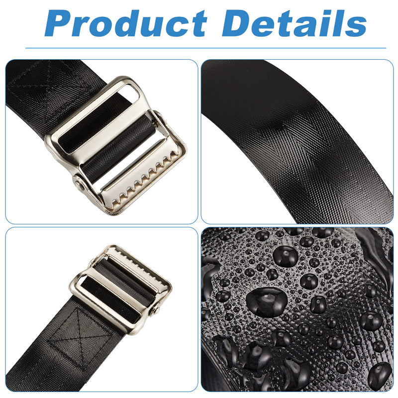 [Australia] - 2 Pieces Vinyl Gait Belt Transfer Belt for Seniors 60 Inch Assist Device Gait Belt Safety Occupational Physical Therapy Gate Belt with Metal Buckle Handles for Elderly Pediatric Caregiver Nurse 