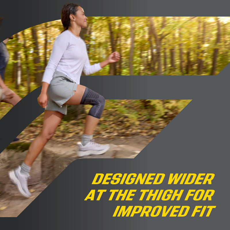 FUTURO Premium Compression Knee Sleeve with Stabilizers, Removable Stabilizers, Advanced Customizable Compression Sleeve, for Mild Arthritis, Swelling, Soreness, Sprains, and Strains, Large